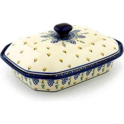 Polish Pottery Dish with Cover 12&quot; Tuscan Dreams