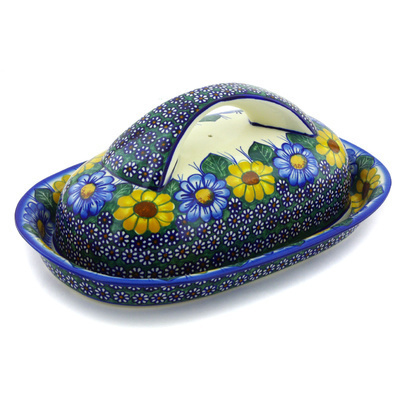 Polish Pottery Dish with Cover 15&quot; UNIKAT