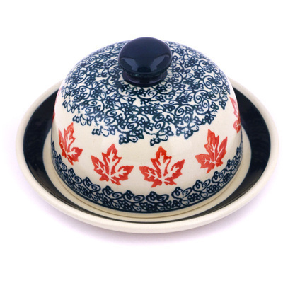 Polish Pottery Dish with Cover 5&quot;