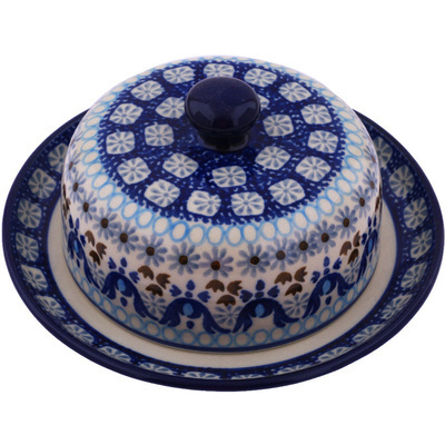Polish Pottery Dish with Cover 6"