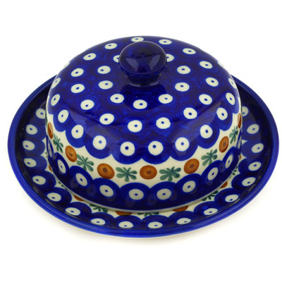 Polish Pottery Dish with Cover 6&quot; Mosquito
