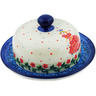 Polish Pottery Dish with Cover 6&quot; Princess In A Red Dress