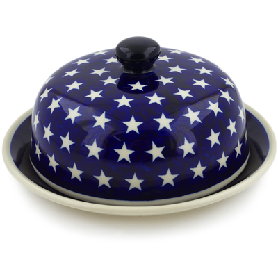Polish Pottery Dish with Cover 8&quot; America The Beautiful