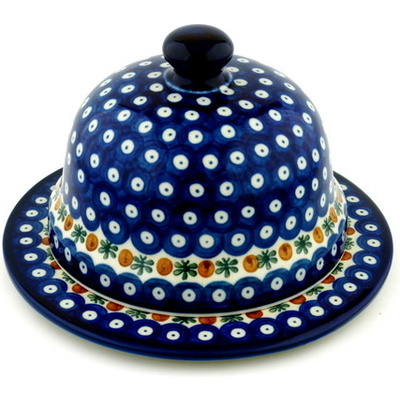 Polish Pottery Dish with Cover 9&quot; Mosquito