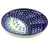Polish Pottery Divided Dish 10&quot; Bleeding Heart Peacock