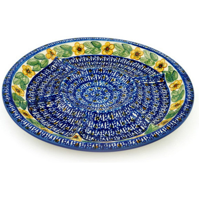 Polish Pottery Divided Dish 10&quot; Country Acres UNIKAT