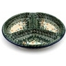 Polish Pottery Divided Dish 10&quot; Dancing Tulips