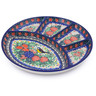 Polish Pottery Divided Dish 10&quot; Garden Bird UNIKAT