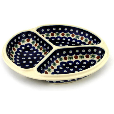Polish Pottery Divided Dish 10&quot; Mosquito
