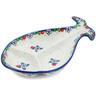 Polish Pottery Divided Dish 10&quot; Spring&#039;s Arrival