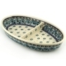 Polish Pottery Divided Dish 11&quot; Poppy Circle