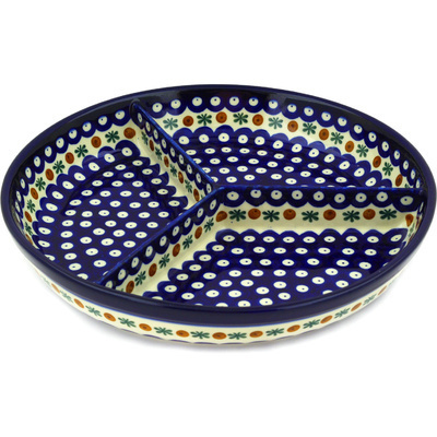 Polish Pottery Divided Dish 12&quot; Mosquito