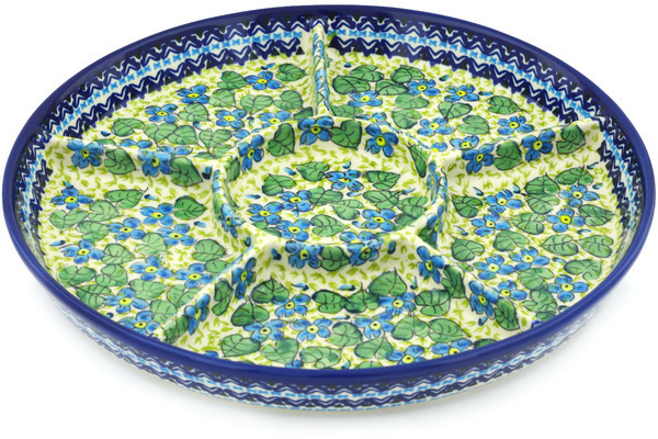 Polish Pottery Divided Dish 12 Unikat Polish Pottery Divided Dish 12 Unikat
