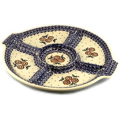 Polish Pottery Divided Dish 14"