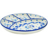 Polish Pottery Divided Dish 9" Blue Spring