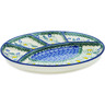 Polish Pottery Divided Dish 9&quot; Crazy Daisy