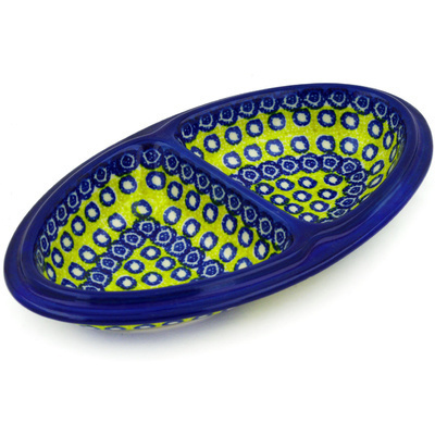 Polish Pottery Divided Dish 9"