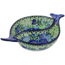 Polish Pottery Divided Dish 9&quot; Moody Blues UNIKAT