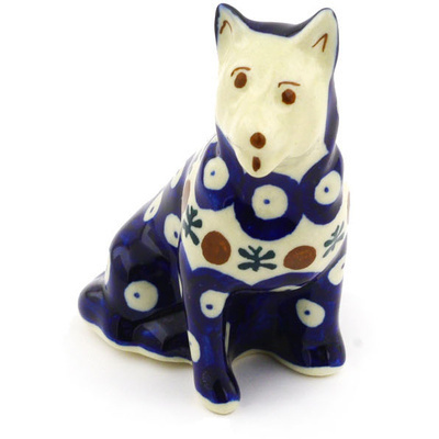 Polish Pottery Dog Figurine 3&quot; Mosquito