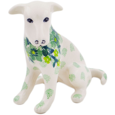 Polish Pottery Dog Figurine 4&quot; Envy