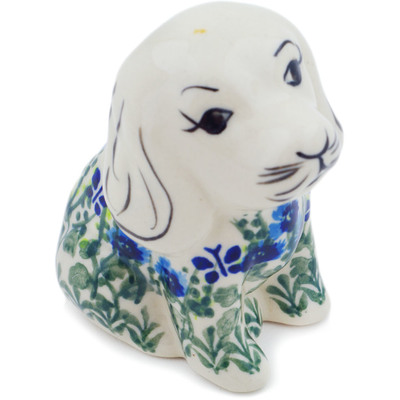 Polish Pottery Dog Figurine 4&quot; Fresh Flora