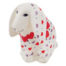Polish Pottery Dog Figurine 4&quot; Love All Around