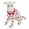 Polish Pottery Dog Figurine 4&quot; Love All Around