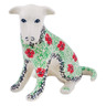 Polish Pottery Dog Figurine 4&quot; Maraschino