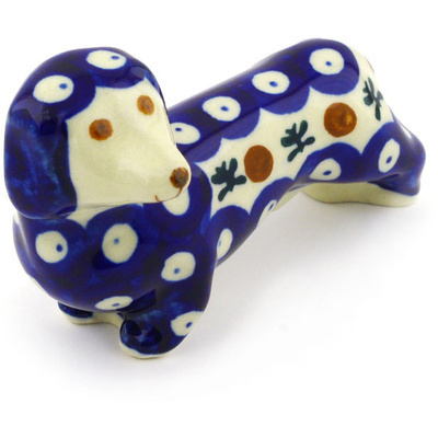 Polish Pottery Dog Figurine 4&quot; Mosquito