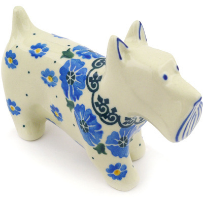 Polish Pottery Dog Figurine 5&quot; Poppy Circle