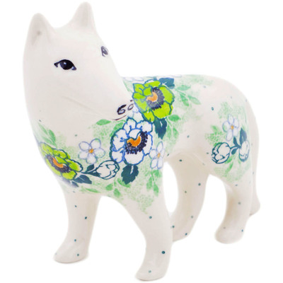 Polish Pottery Dog Figurine 6&quot; Into Spring