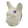 Polish Pottery Dog Head Wall Mount 9&quot; Blue Tulip Garden UNIKAT