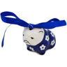 Polish Pottery Dog Ornament 2&quot; Simple Daisy