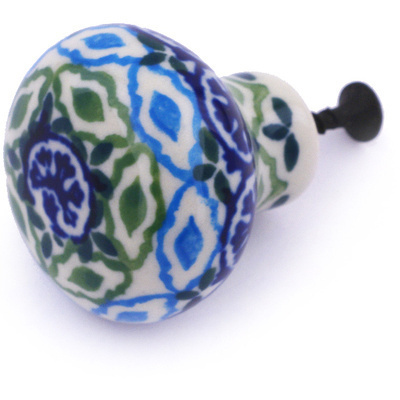 Polish Pottery Drawer knob 1-1/2 inch Aztec Eyes