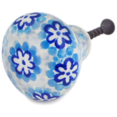Polish Pottery Drawer knob 1-1/2 inch Azul Field