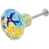 Polish Pottery Drawer knob 1-1/2 inch Birds In The Sunset UNIKAT