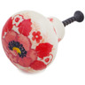Polish Pottery Drawer knob 1-1/2 inch Blushing Florals