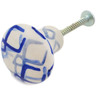 Polish Pottery Drawer knob 1-1/2 inch Cascading Mosaic UNIKAT