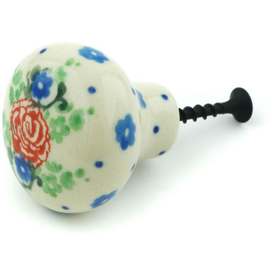 Polish Pottery Drawer knob 1-1/2 inch Flower Passion