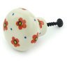 Polish Pottery Drawer knob 1-1/2 inch Flower Shower