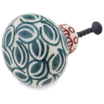 Polish Pottery Drawer knob 1-1/2 inch Forest Tranquility