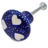 Polish Pottery Drawer knob 1-1/2 inch Heart's Full Of Love