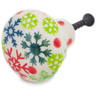 Polish Pottery Drawer knob 1-1/2 inch Holly Jolly UNIKAT