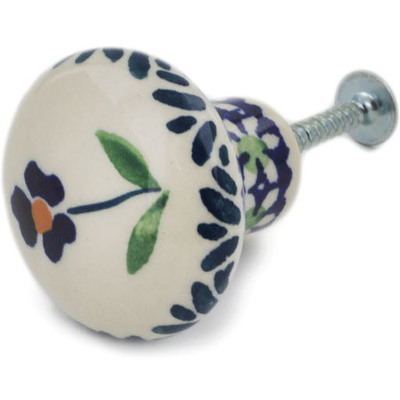 Polish Pottery Drawer knob 1-1/2 inch Mariposa Lily