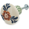 Polish Pottery Drawer knob 1-1/2 inch Three Lillies UNIKAT