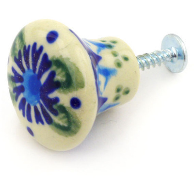 Polish Pottery Drawer knob 1-1/5 inch Aster Patches