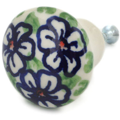 Polish Pottery Drawer knob 1-1/5 inch Flower Bouquet