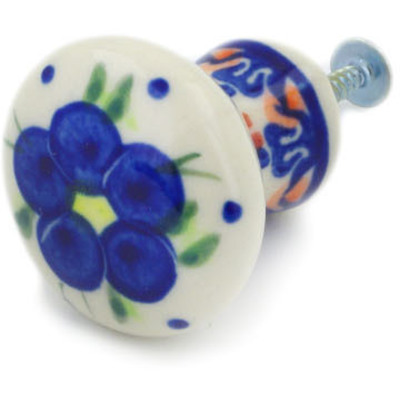 Polish Pottery Drawer knob 1-2/3 inch Passion Poppy
