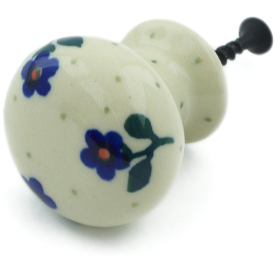 Polish Pottery Drawer knob 1-3/8 inch Auntie Em Sapphire
