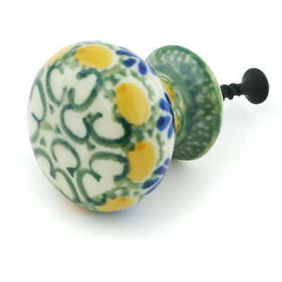 Polish Pottery Drawer knob 1-3/8 inch Autumn Wheatfields